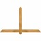 Ekena Millwork Eugene Rough Sawn Timber Gable Bracket, Western Red Cedar, 60"W x 38"H x 2"D x 4"F, 15/12 Pitch GBW060X38X0204EUG00RWR - alternate 1